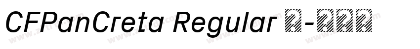 CFPanCreta Regular 常字体转换